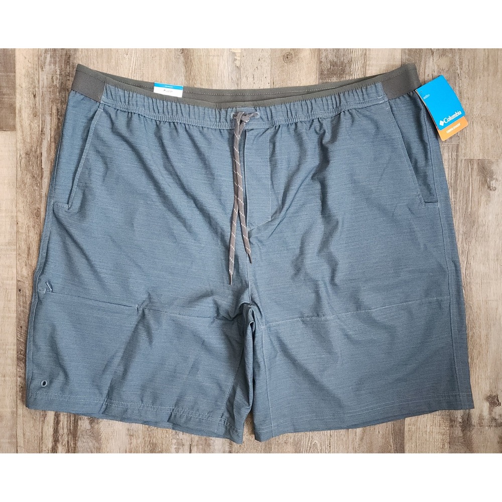 Columbia Twisted Creek Shorts Mens XXL Blue Grey Omni-Shade Hiking 9" AM0678-441